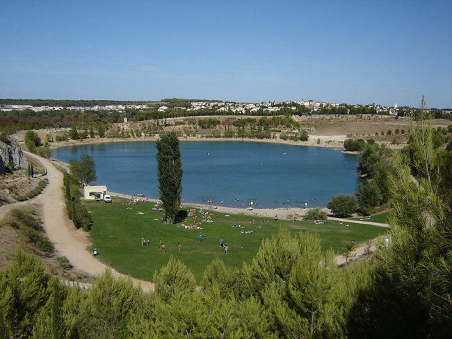 lac et rivière à Montpellier