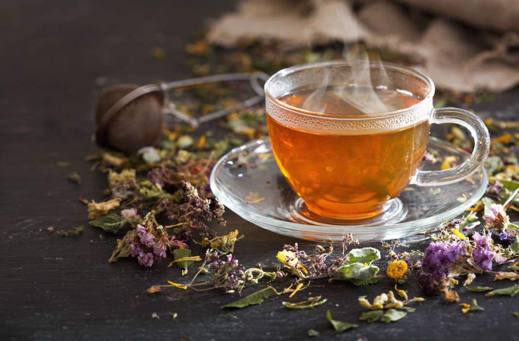 Thé à Marseille tasse de thé avec diverses herbes