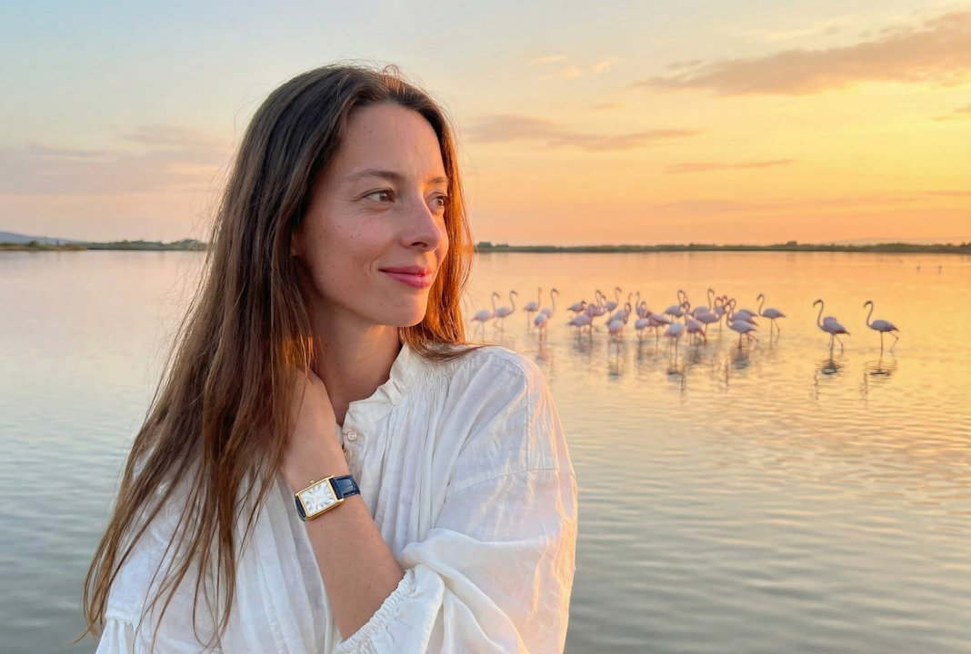 Jeune femme avec une montre seiko au poignet